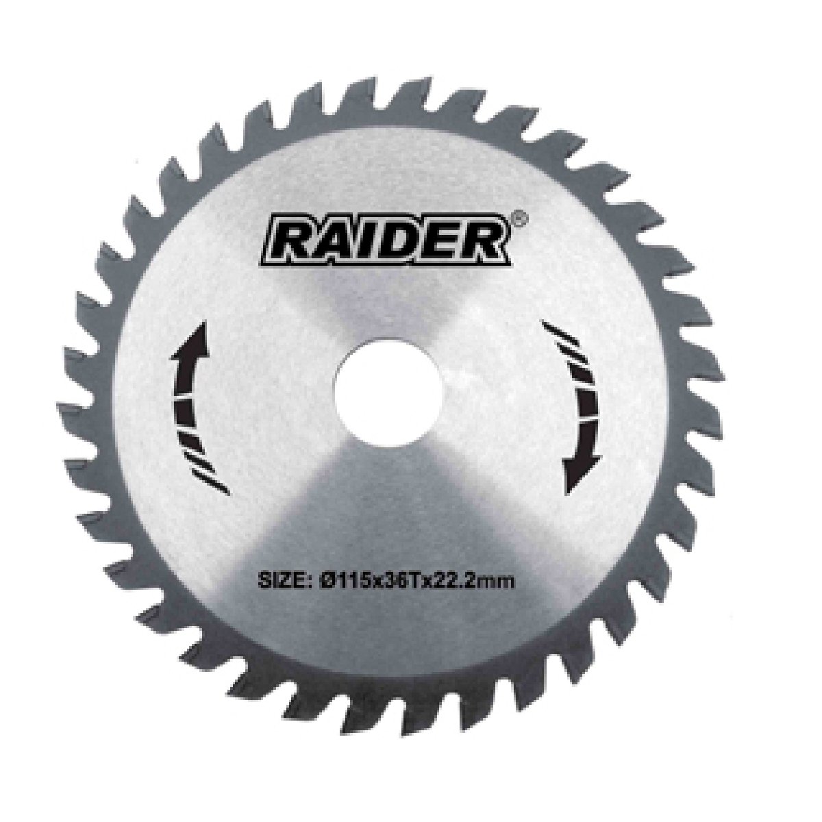 RAIDER Δίσκος κοπής ξύλου Φ115/36Δόντια 163134