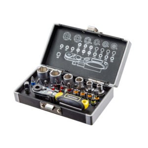 TOP MASTER Σετ καστάνια 26τεμ. με καρυδάκια 1/4'' & μύτες 330157