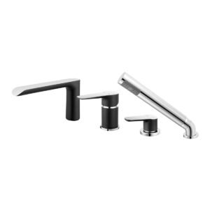 Μπαταρία λουτρού επικαθήμενη Black/Chrome ADORE BDR11ABLC FERRO