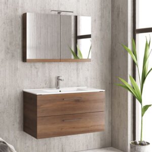 Βάση με δύο συρτάρια Brown 8702 URBAN 90 KARAG 89x45x48cm