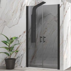 Καμπίνα από τοίχο σε τοίχο με fume κρύσταλλο S 28 ALTO SALLON Black KARAG 85x200cm