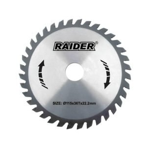 RAIDER Δίσκος κοπής ξύλου με δαχτυλίδι Φ125/40Δόντια 163131-1