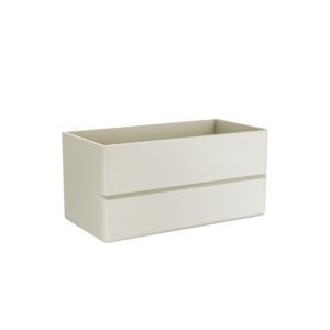 Βάση PVC με δύο συρτάρια Cream White SIMPLA 100 KARAG 100x50x50cm
