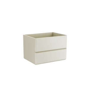 Βάση PVC με δύο συρτάρια Cream White SIMPLA 60 KARAG 60x50x50cm