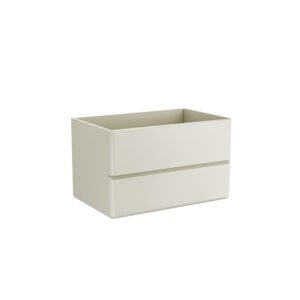 Βάση PVC με δύο συρτάρια Cream White SIMPLA 80 KARAG 80x50x50cm