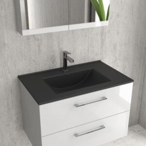 Νιπτήρας επίπλου μαύρος ματ LETO LT 7506 KARAG 60x47x18cm