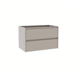 DYMA 80 Έπιπλο Μπάνιου 80cm Walnut Brown με 2 Συρτάρια & Νιπτήρα KARAG