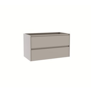 DYMA 90 Έπιπλο Μπάνιου 90cm Walnut Brown με 2 Συρτάρια & Νιπτήρα KARAG